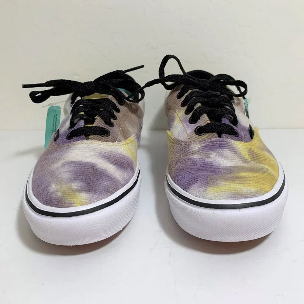Vans Era Sneakers ComfyCush Low Top Blotched Purple Velvet Tie Dye Size 8 NEW